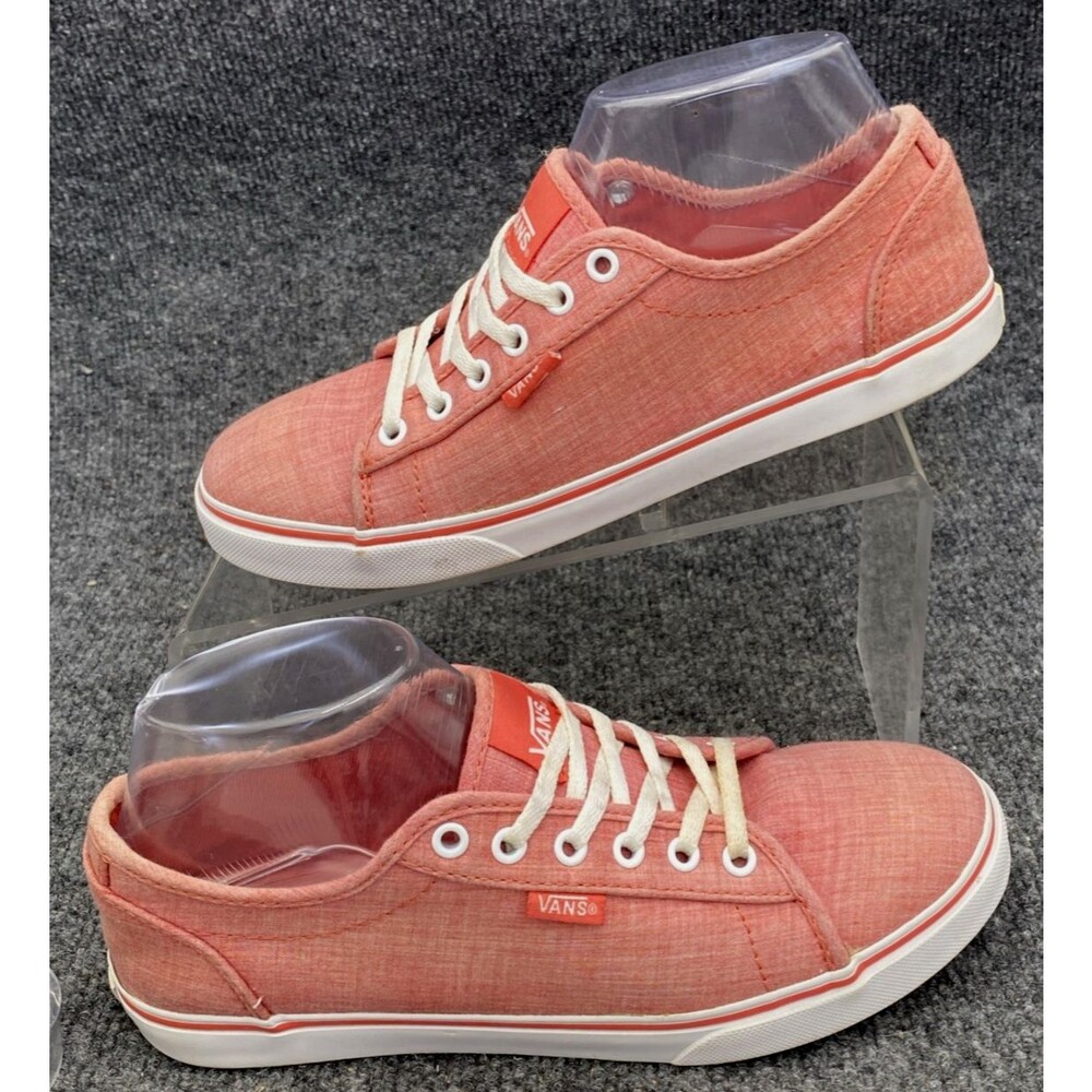 Vans Ferris Lo Pro Coral Pink Orange Canvas Low Top Sneakers Women's Size 7